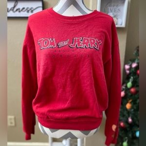 Tom & Jerry licensed red sweatshirt size medium 7-9